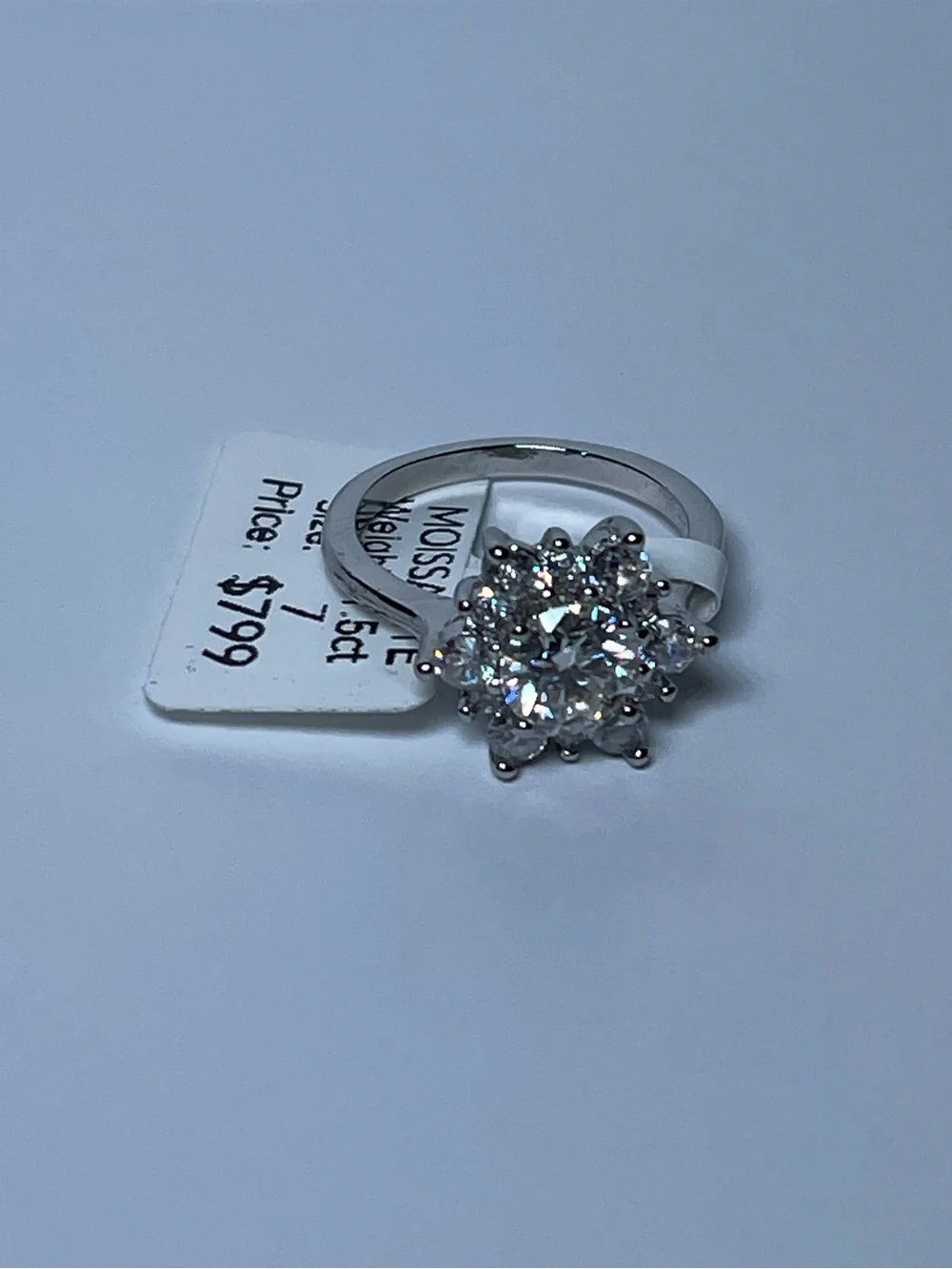 Moissanite 1.5 carats size 7 gorgeous ring originally $799